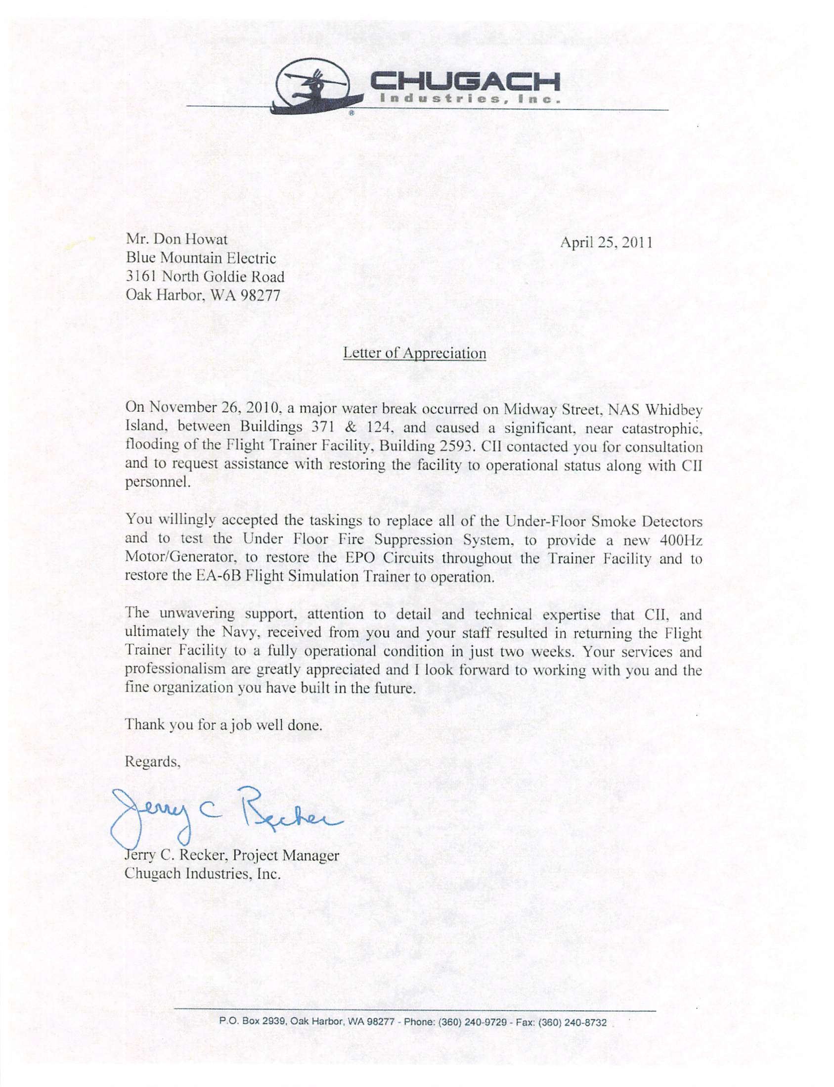 CII Flood Letter